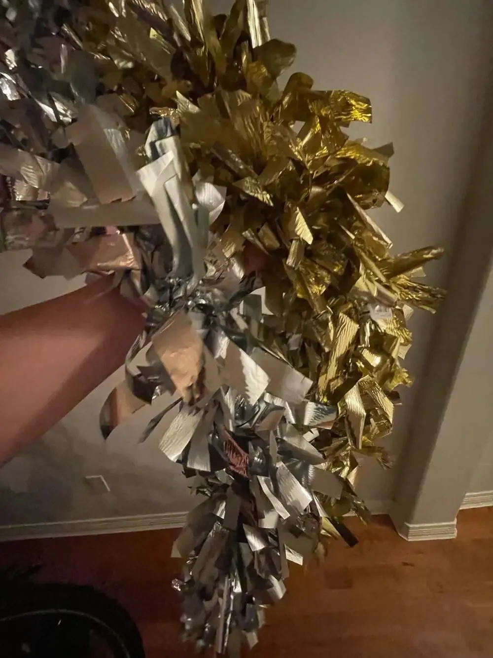 Gold and Silver Metallic Tinsel Party Garland
